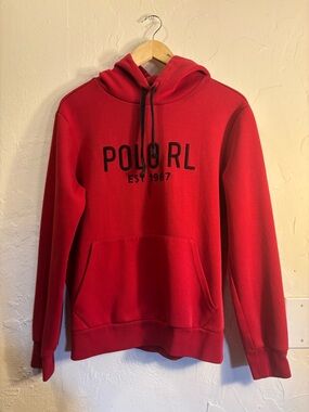 Ralph Lauren Red Logo Pullover Hoodie